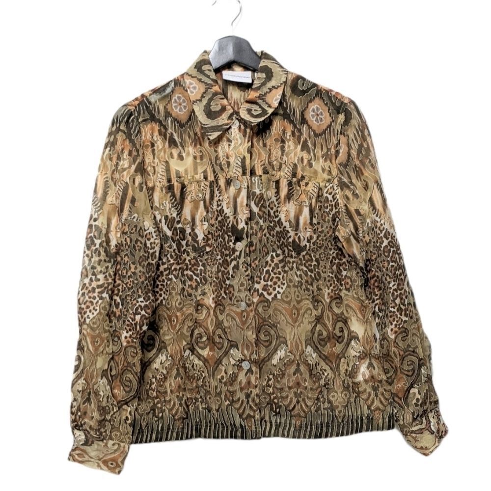ALFRED DUNNER Sheer Animal Leopard Print Jacket 8